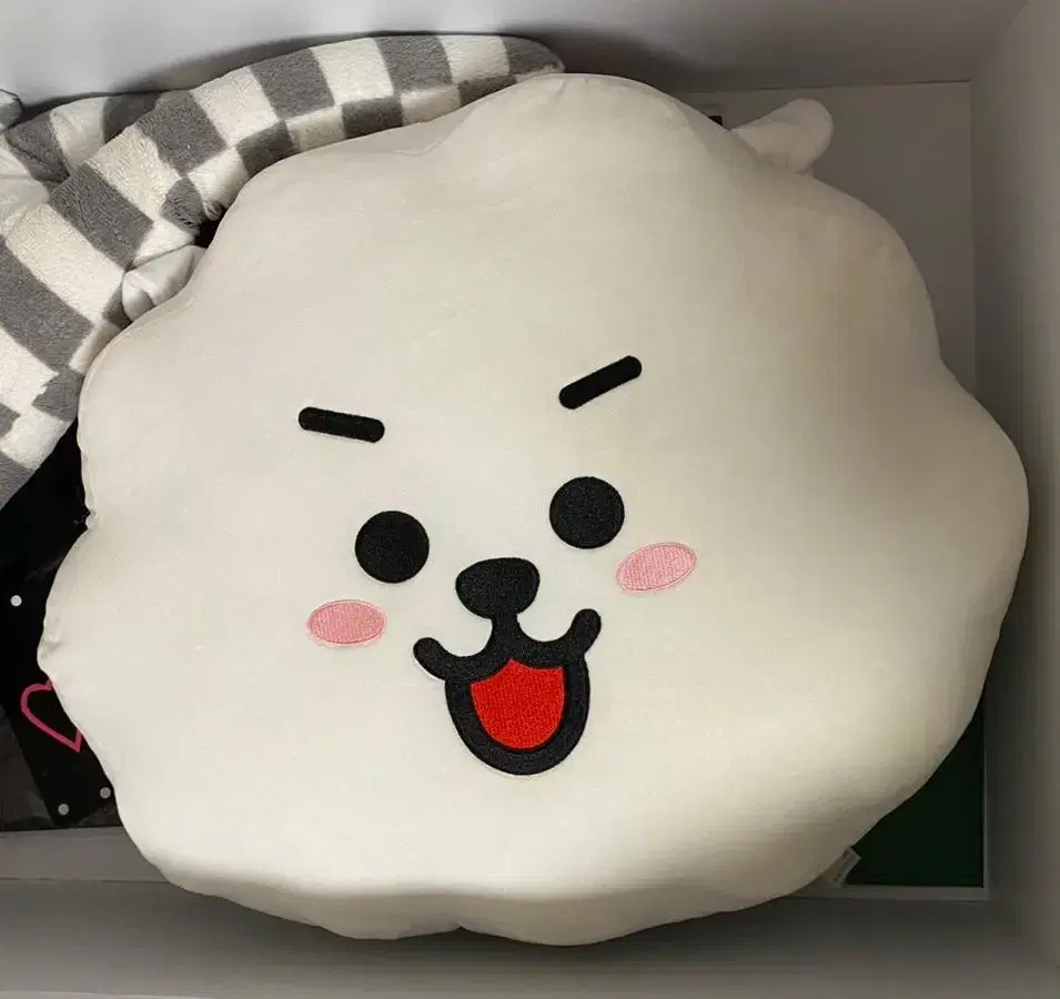 희귀 RJ 알제이 얼굴 쿠션 인형 50cm